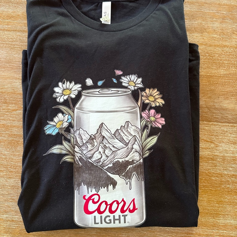 Coors Light Black Graphic T-Shirt